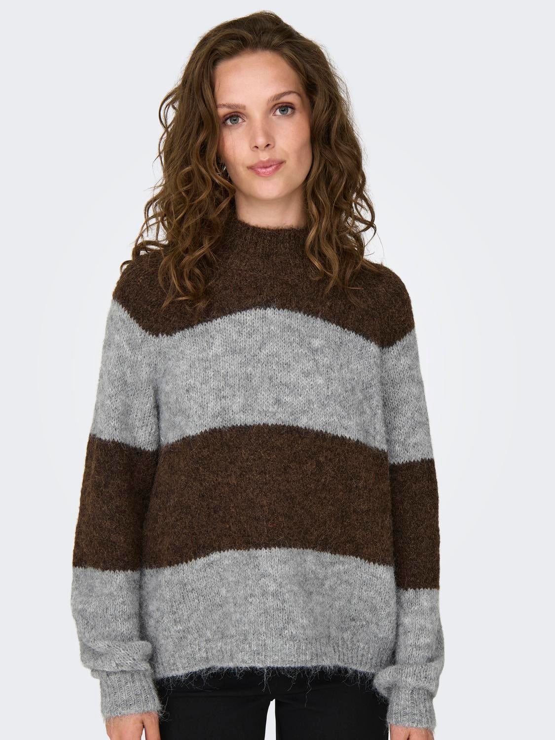 JDYZOEY Strickpullover Light Grey Melange