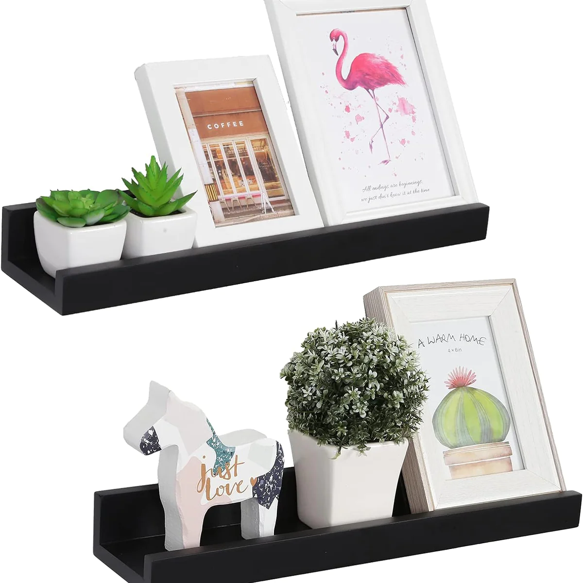 Etagère Murale en Bois pour Rangement Epices Cuisine noir Vendos85