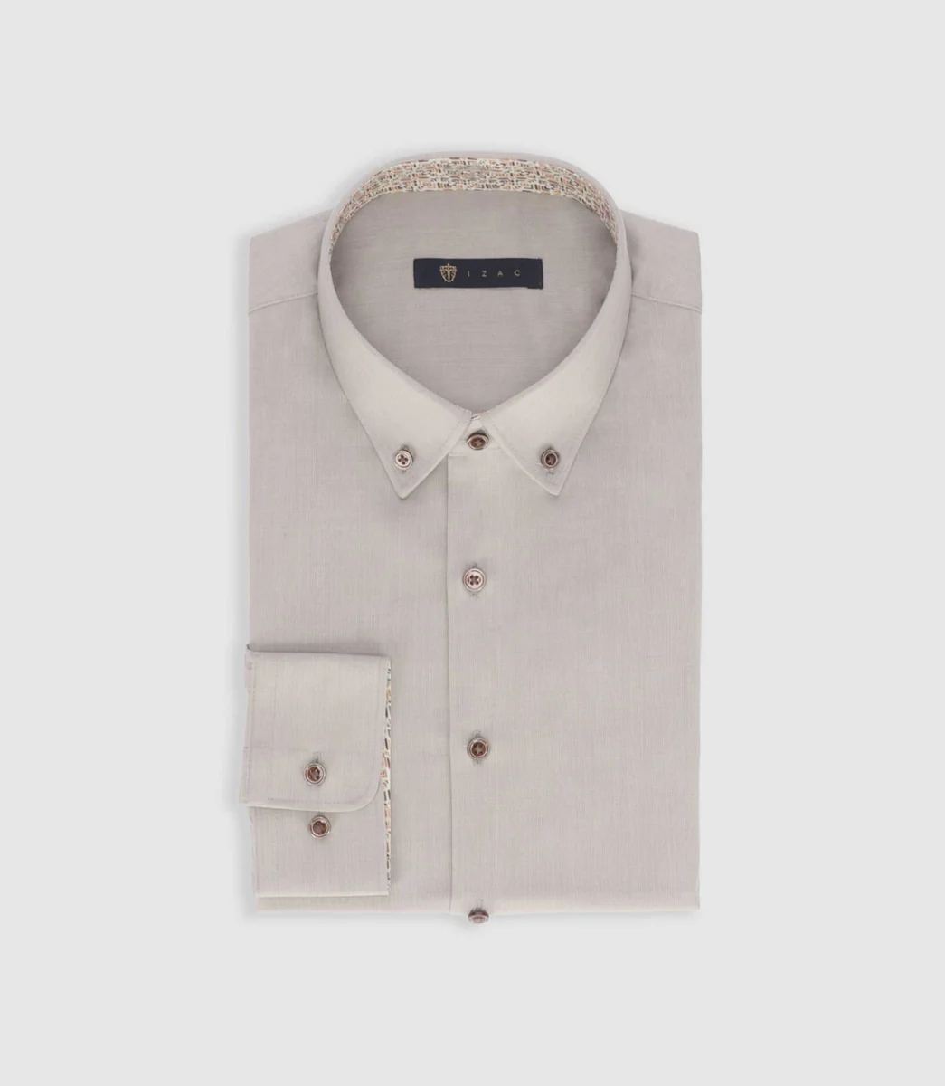 Chemise slim beige PABLO