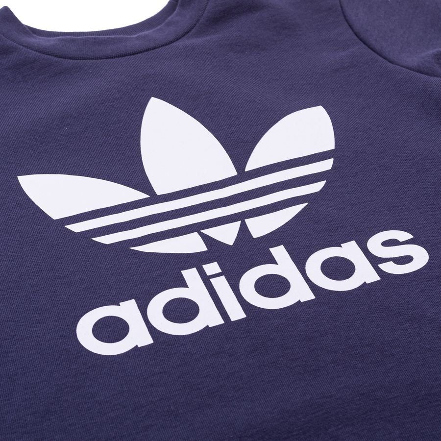 adidas Originals Sweat Crewneck Adicolor Classics Trefoil - Bleu Marine/Blanc Enfant