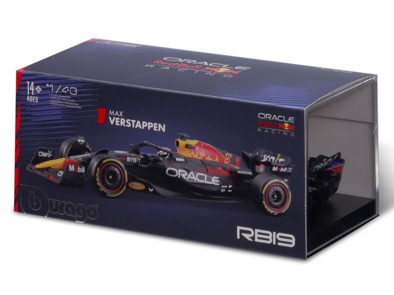 BBurago Red Bull Racing F1 RB19 Verstappen 2023 1:43 Sammlermodell im Massstab 1:43