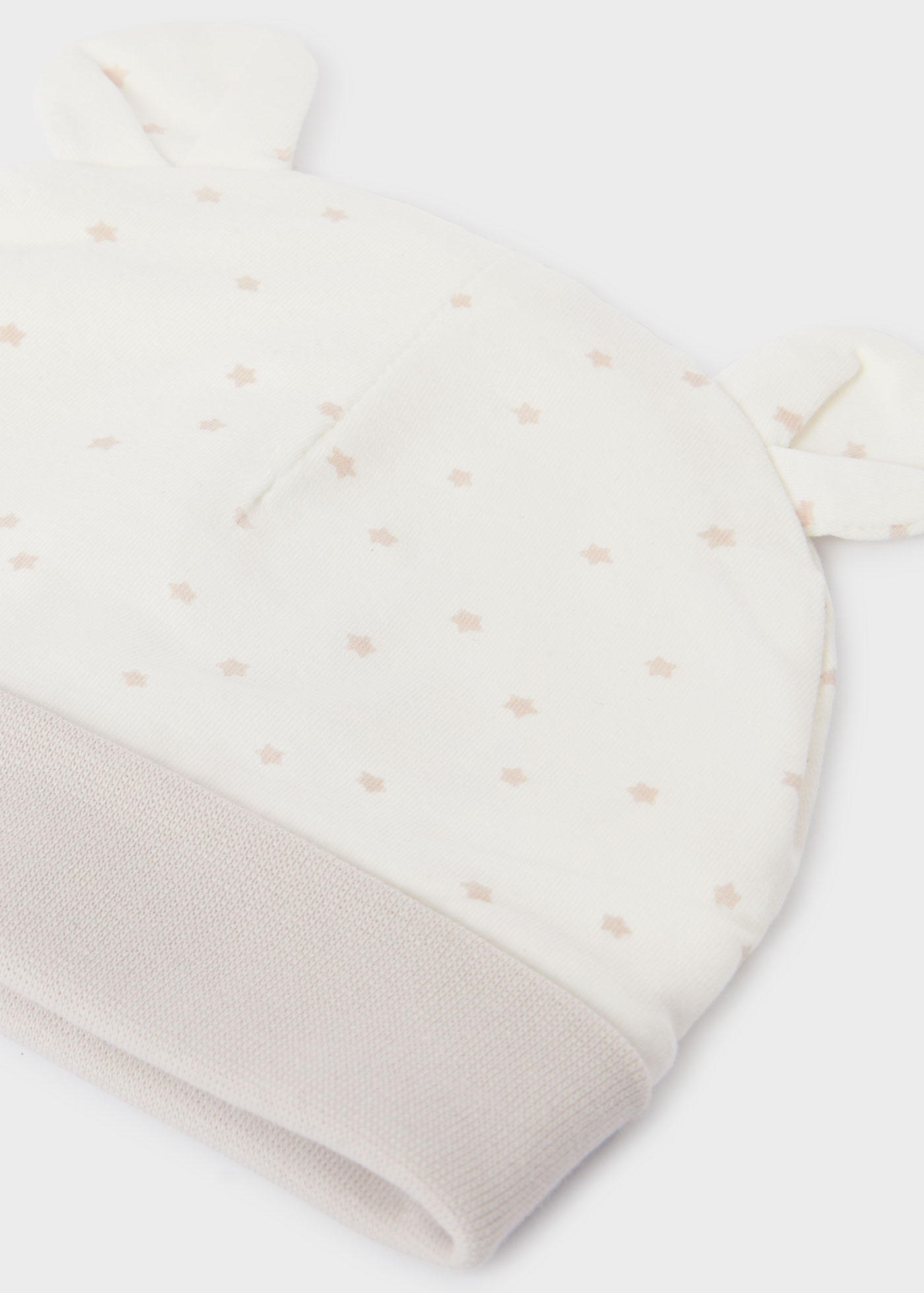 Conjunto de 3 peças em algodão sustentável para recém-nascidos.