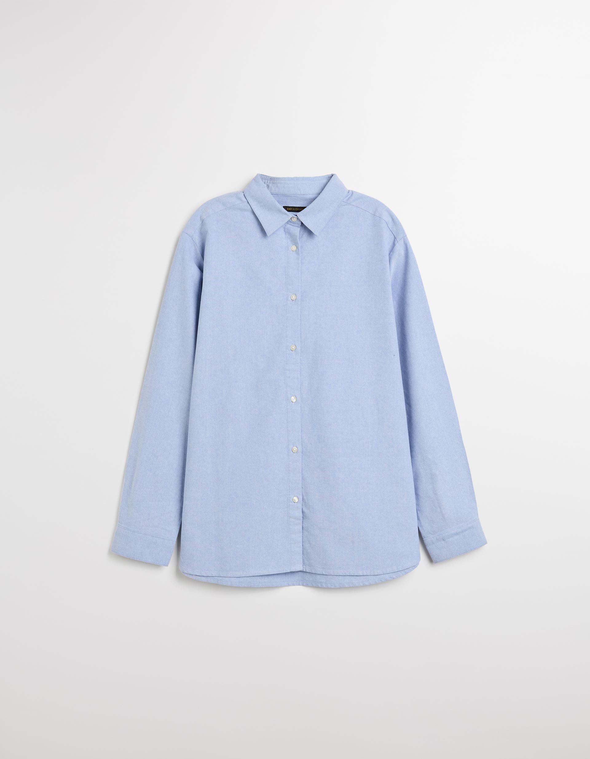 Camisa de Manga Comprida Oxford, Mulher, Azul