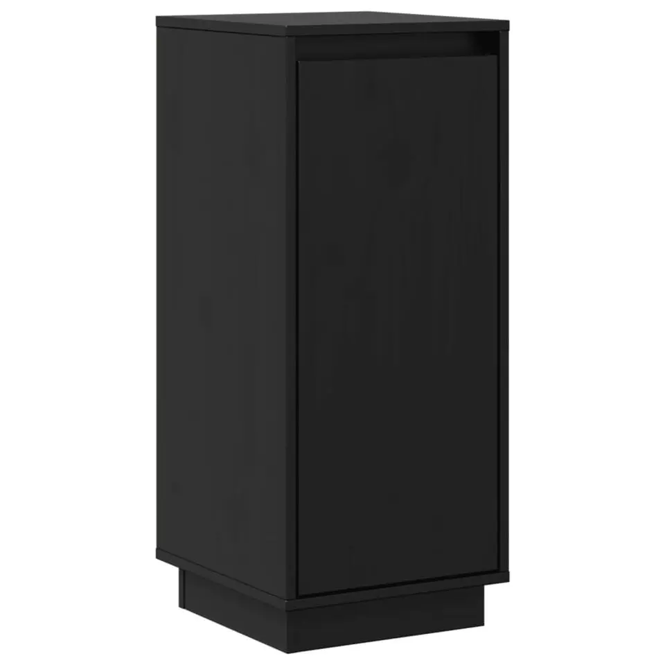 vidaXL - Dressoir - Zwart - Grenenhout - 2 stuks