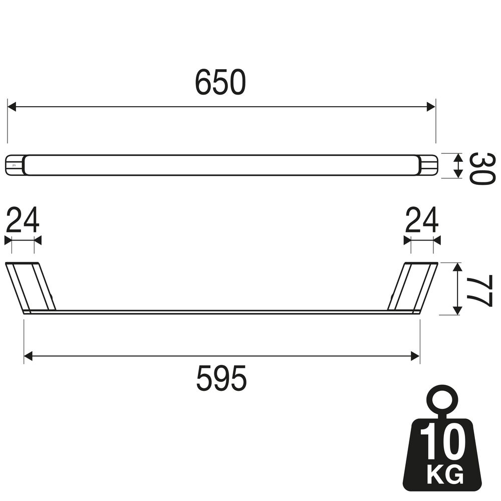 Geesa Shift handdoekrek 65cm goud geborsteld