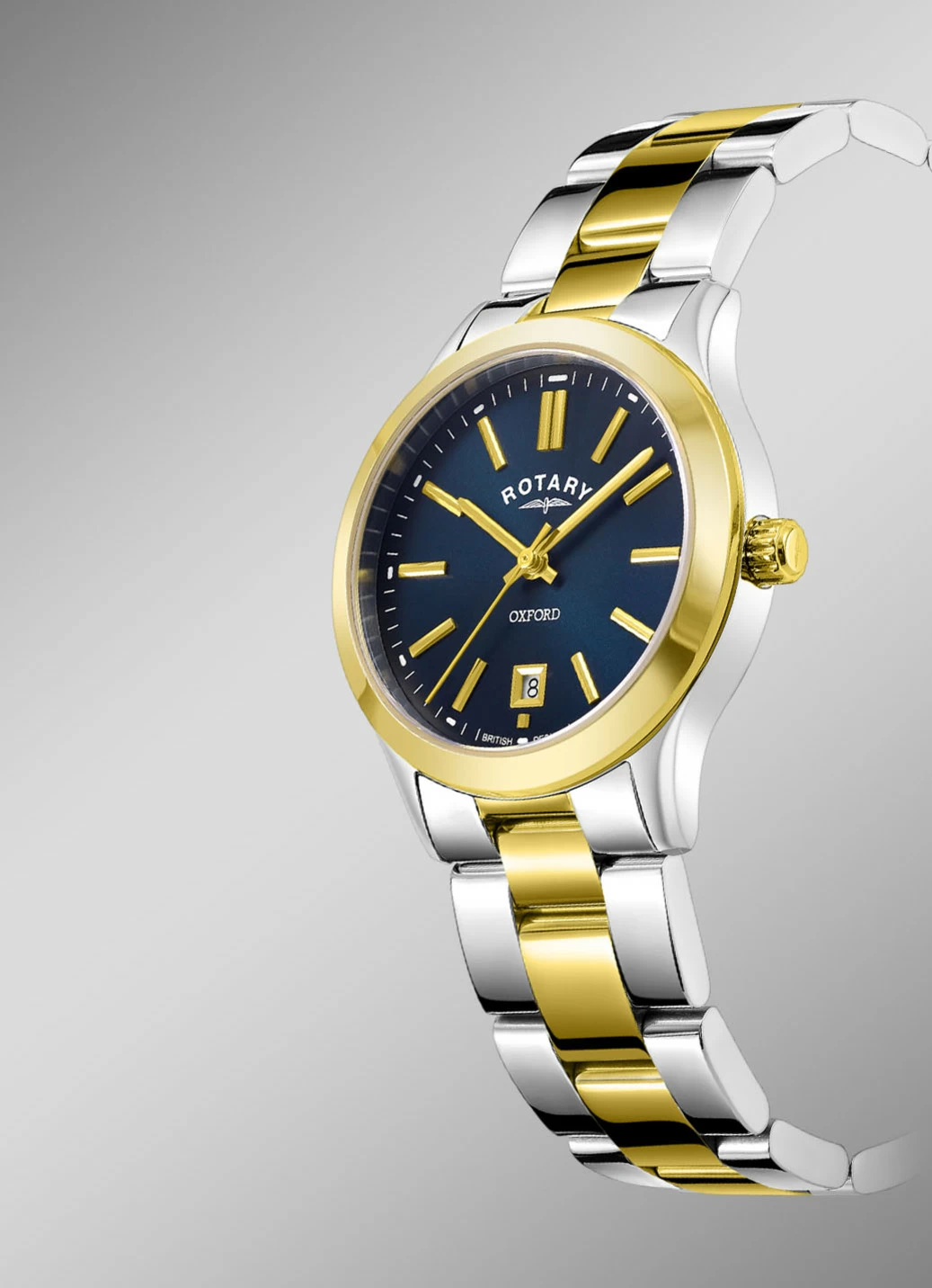 Rotary Quartz-Damenuhr mit Edelstahlbandgehäuse