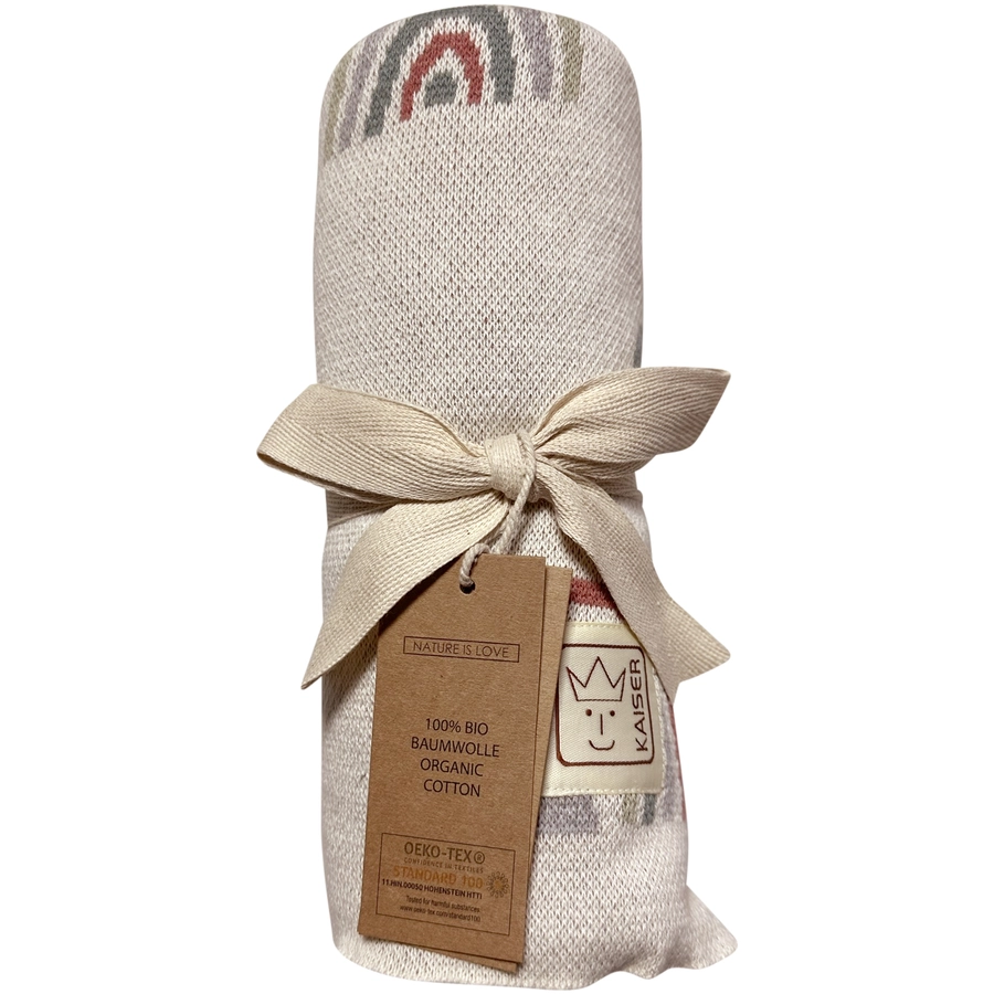 Kaiser Babydecke RAINBOW organic cotton natural combo