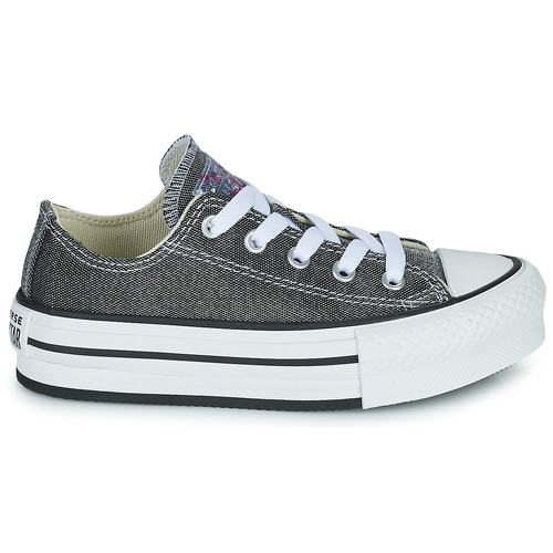 Converse - CHUCK TAYLOR ALL STAR EVA LIFT UNDERSEA GLITTER OX - Noir