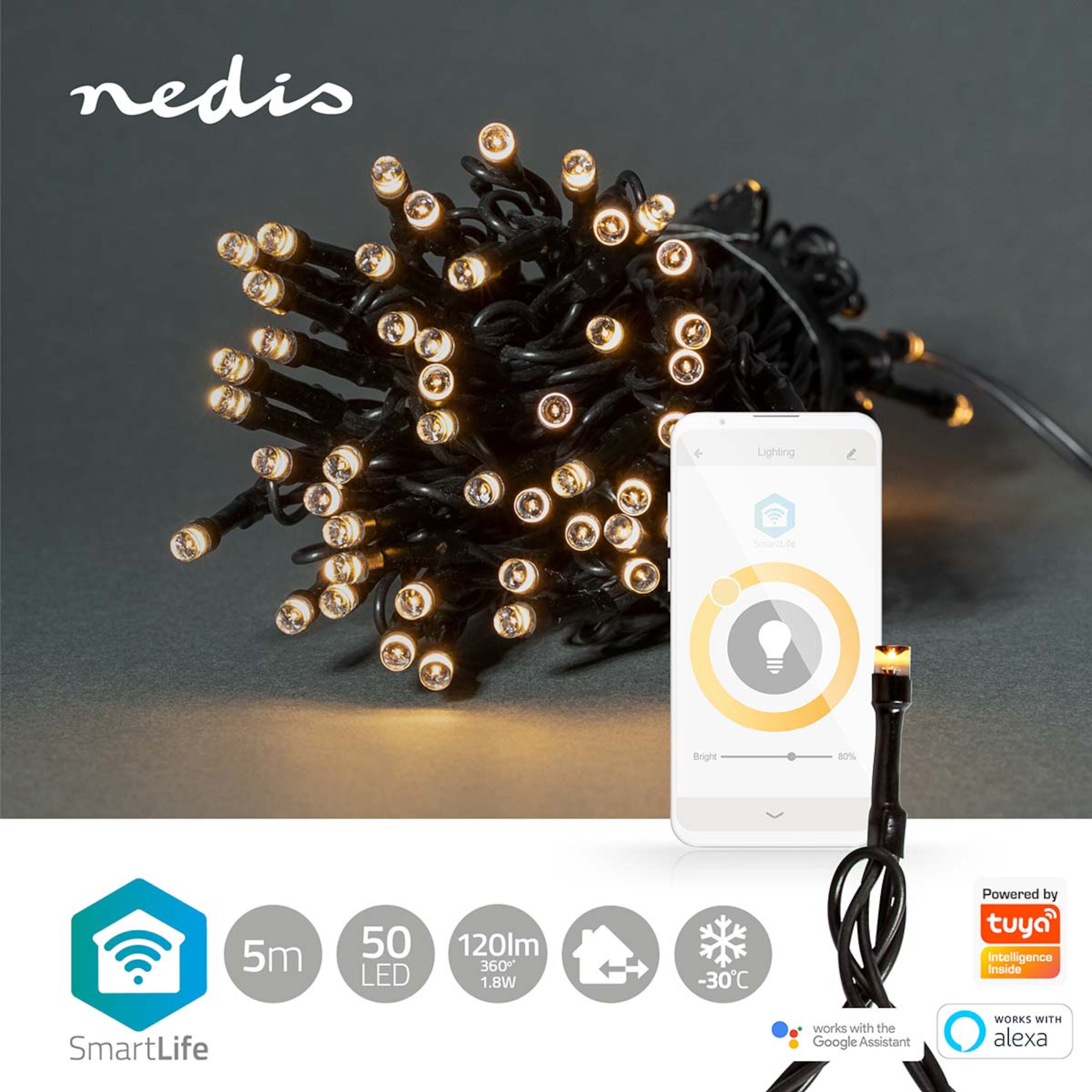 Nedis SmartLife Varmhvit Lyslenke 5 m
