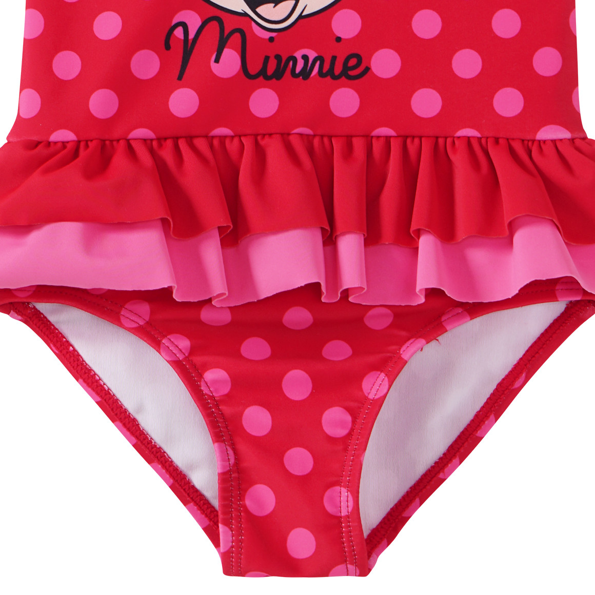 Topomini Minnie Maus Badeanzug mit Volants rot / pink