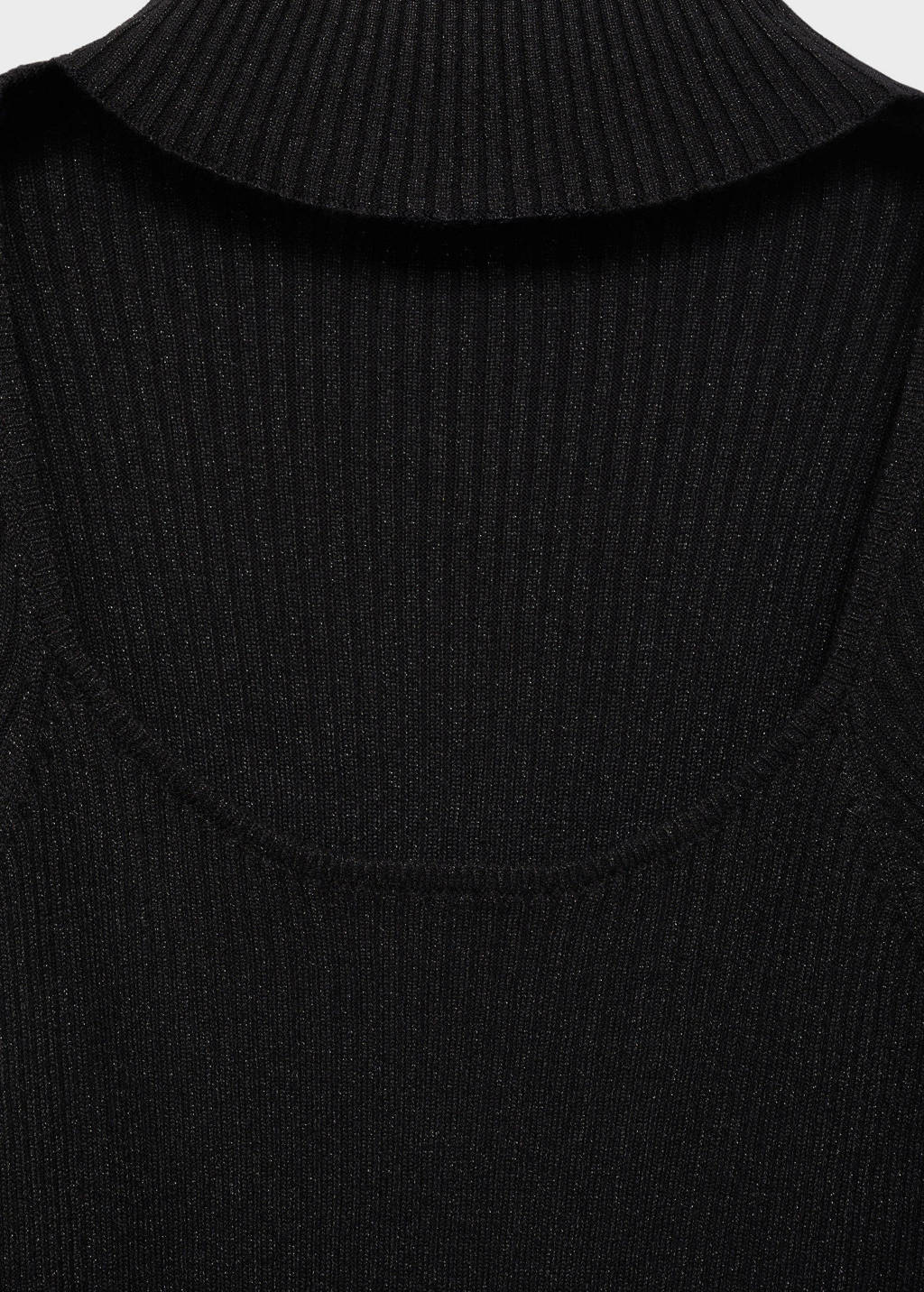 MANGO TEEN little black dress met glitter zwart