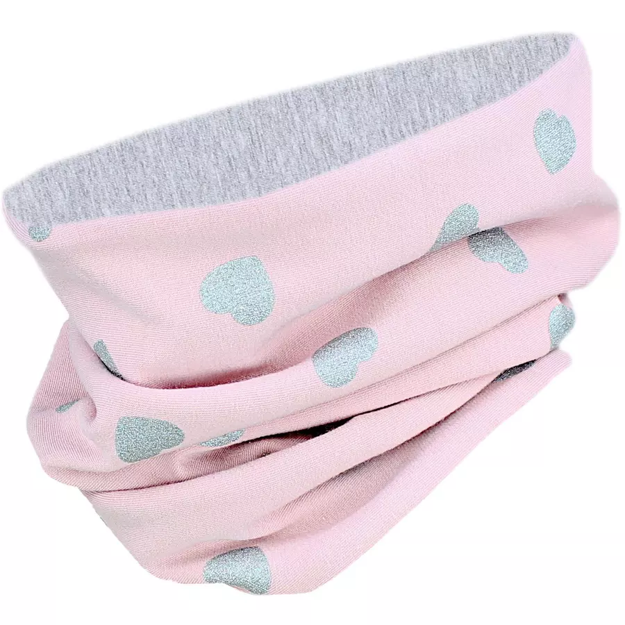 TupTam Unisex Kinder Beanie Mütze Schlauchschal Set rosagrau
