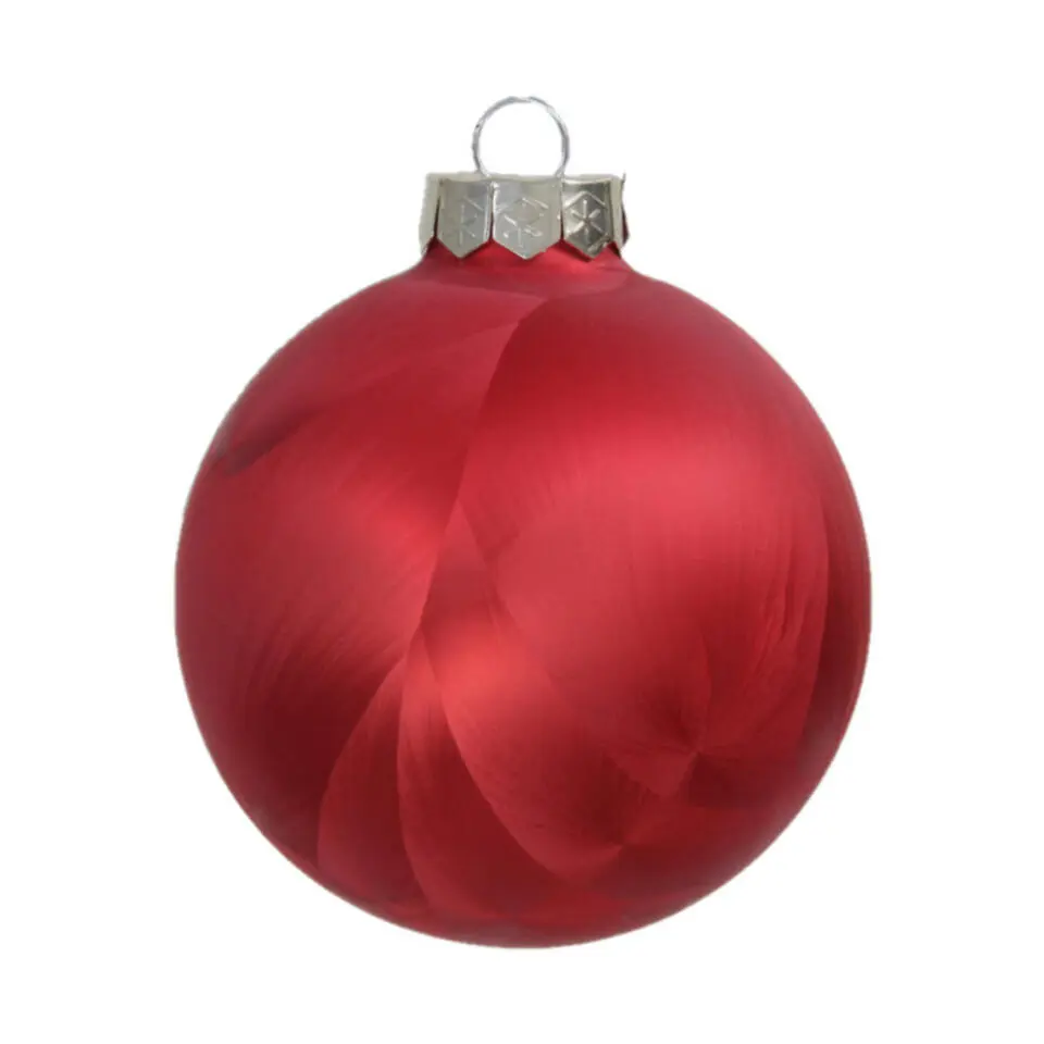 Othmar Decorations Luxe kerstballen - 4x -8 cm - rood -glas