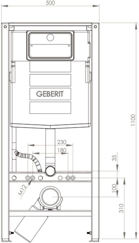 Plieger - Geberit UP320 - Inbouwreservoir - Staal - Verstelbaar