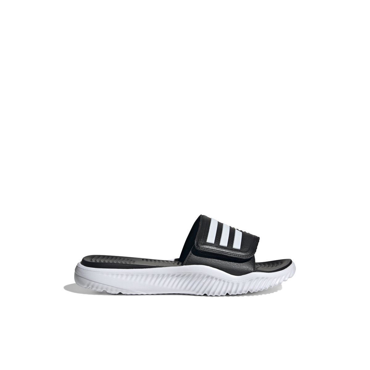 ADIDAS-Alpha_boun-m-Sandales athlétiques à glissière - Talon plat - Noir/Blanc