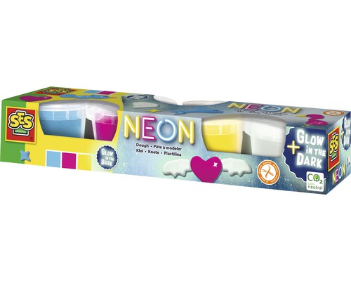 SES Creatieve Neon Klei 4x 90g