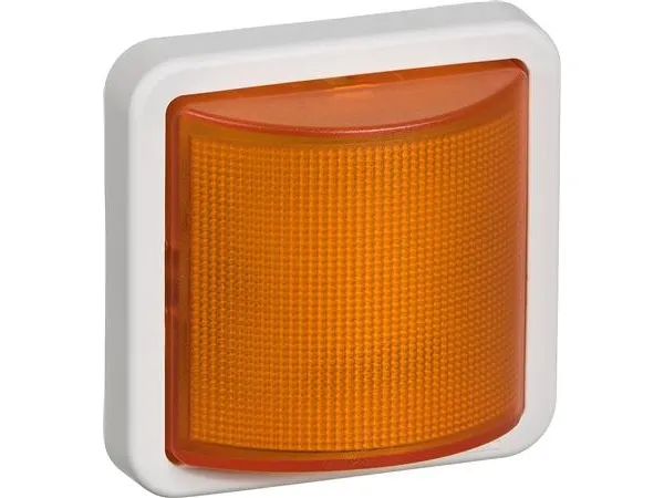LAURITZ KNUDSEN Opus® 74 signallampe LED 230V, konstant/blink gul.