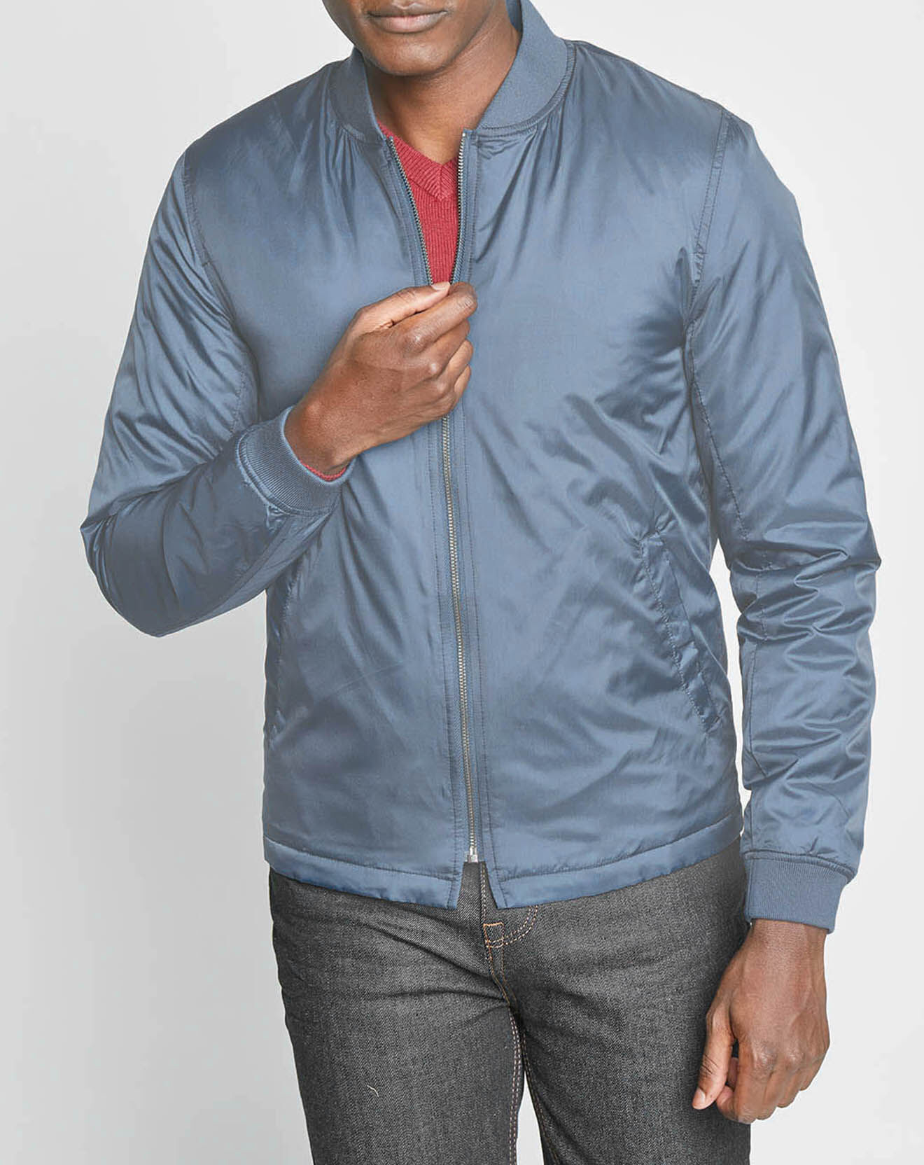 Galeries Lafayette Blouson Déperlant Larmerml Warmer bleu/gris
