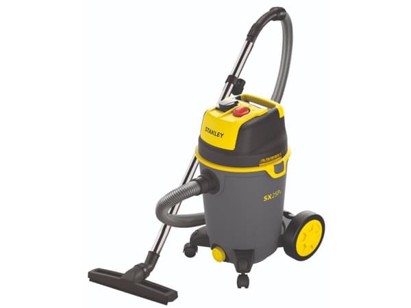 Stanley SXVC25PTDE, Tørr & våt, Sort, Gult, Knapper, 25 l, 4 hjul, AC