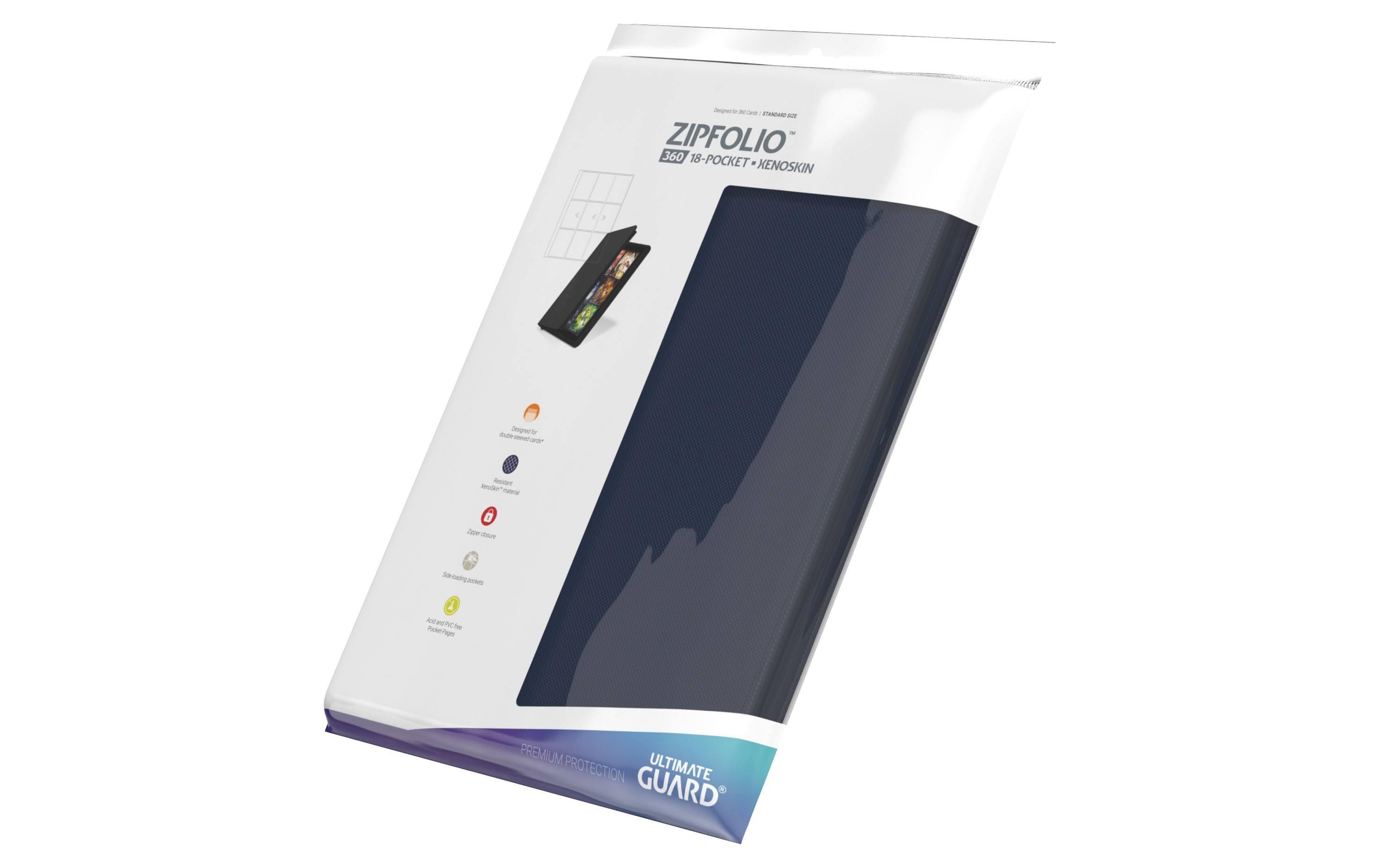 Karten-Portfolio ZipFolio Xenoskin 18-Pocket, blauHochwertige Kartenmappe