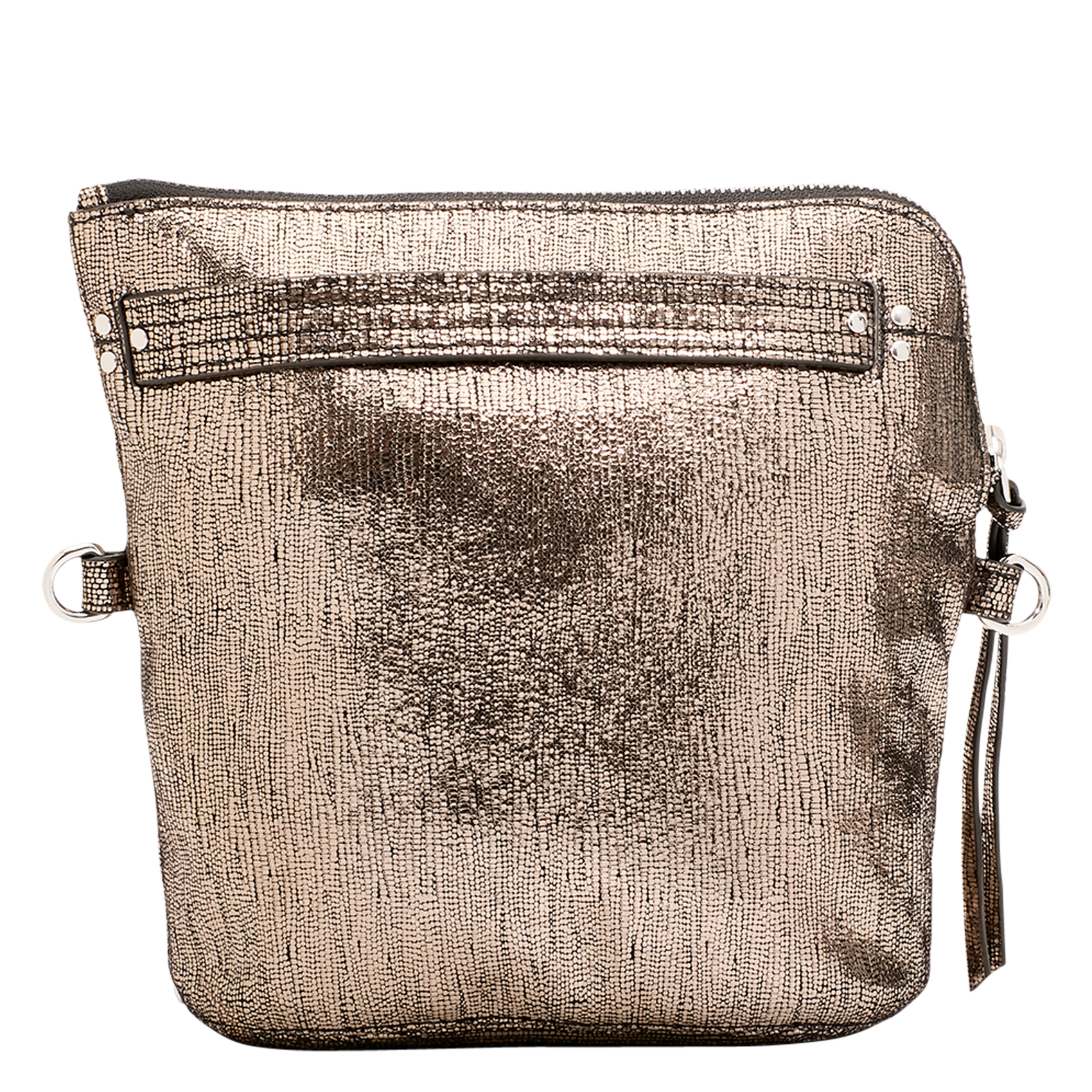 LUCKY - Pochette en cuir métallisé | Doré