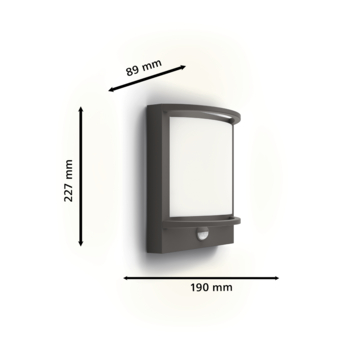 Philips buitenlamp Samondra met bewegingsensor 3,8W 800 lm