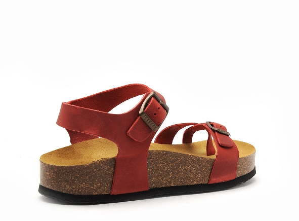 Plakton nu pieds plats femme cp zomba 341016 rouge