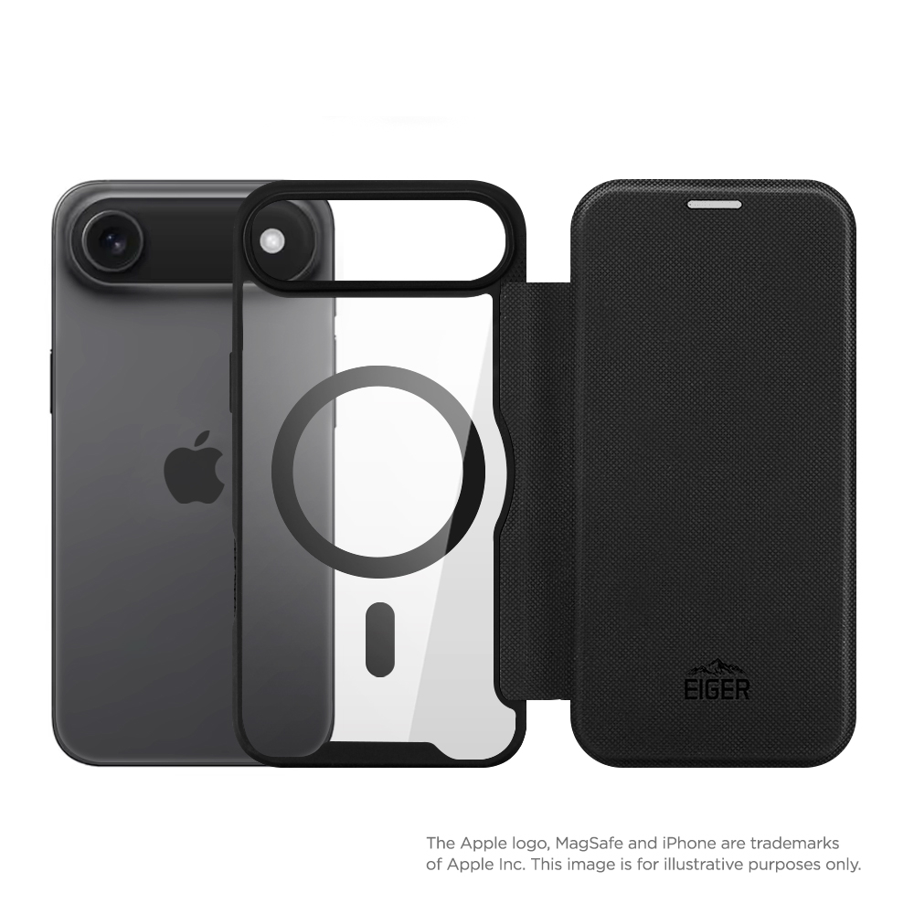 iPhone Air MagSafe North Case Folio Hybrid Book-Style Tasche (EGCA00929) - Schwarz