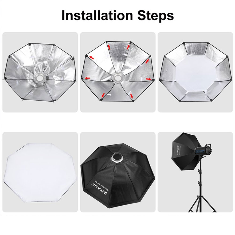(95x49cm) PKT3108 LED Fotostudio Softbox Fotobeleuchtung Tripod Stativ mit Diffusor   Fernbedienung (3200K - 5600K) - Schwarz