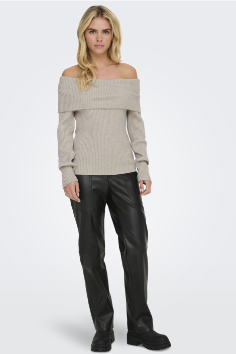 Only taupe dames trui