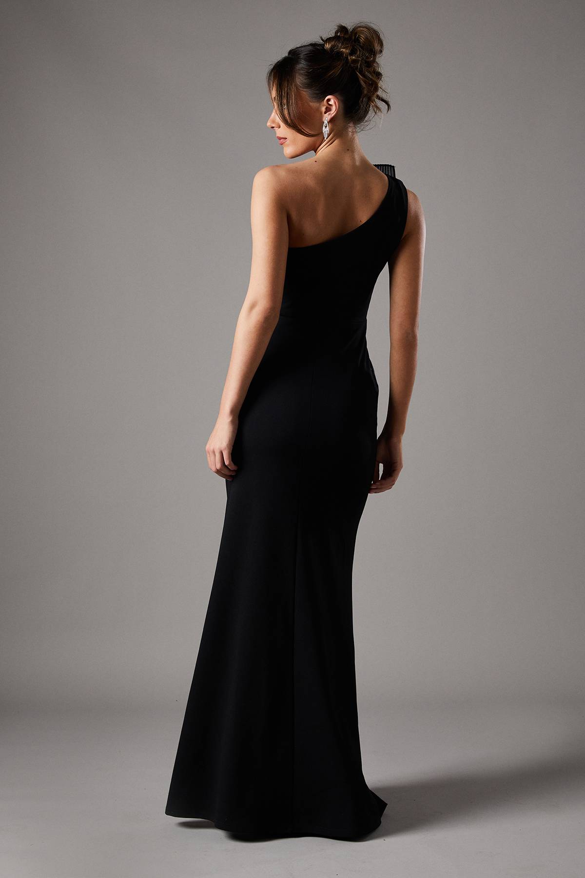 Coast Robe Longue Plissée Une Épaule