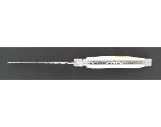 Laguiole Ivoire de Phacochère - 2 mitres Couteau de Poche - Laguiole par Fontenille Pataud