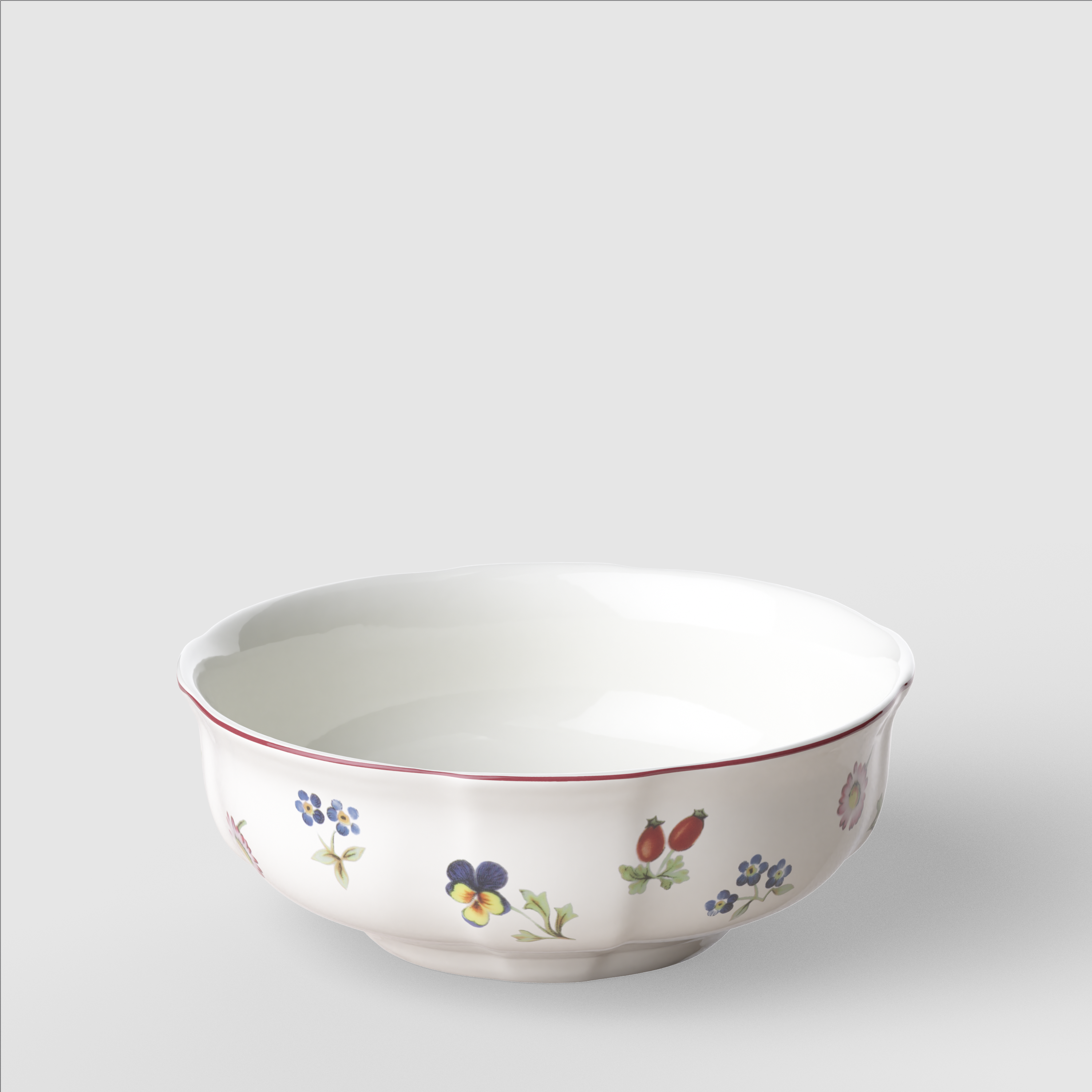 Petite Fleur Dessert bowl White, 11.9 oz, Premium Porcelain