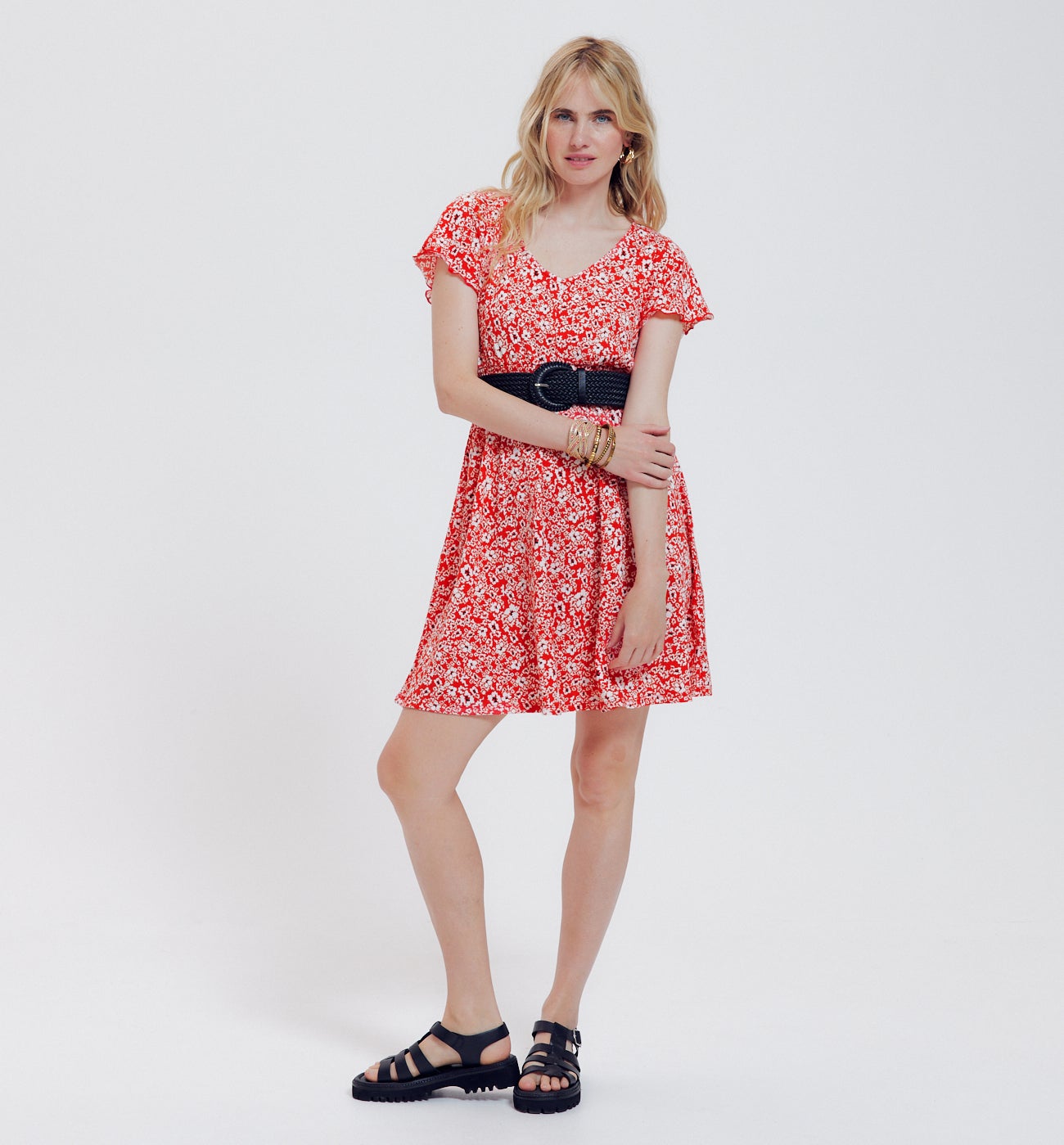Robe imprimée Femme - Imprimé rouge