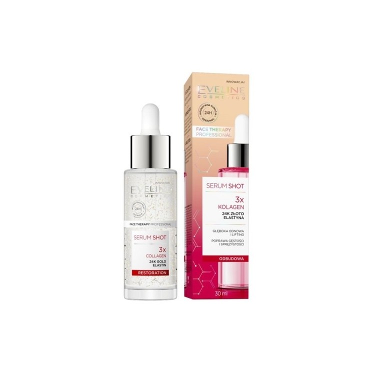 Eveline Serum Shot Regenerierende Behandlung für Gesicht, Hals und Dekolleté 3x Kollagen 30 ml