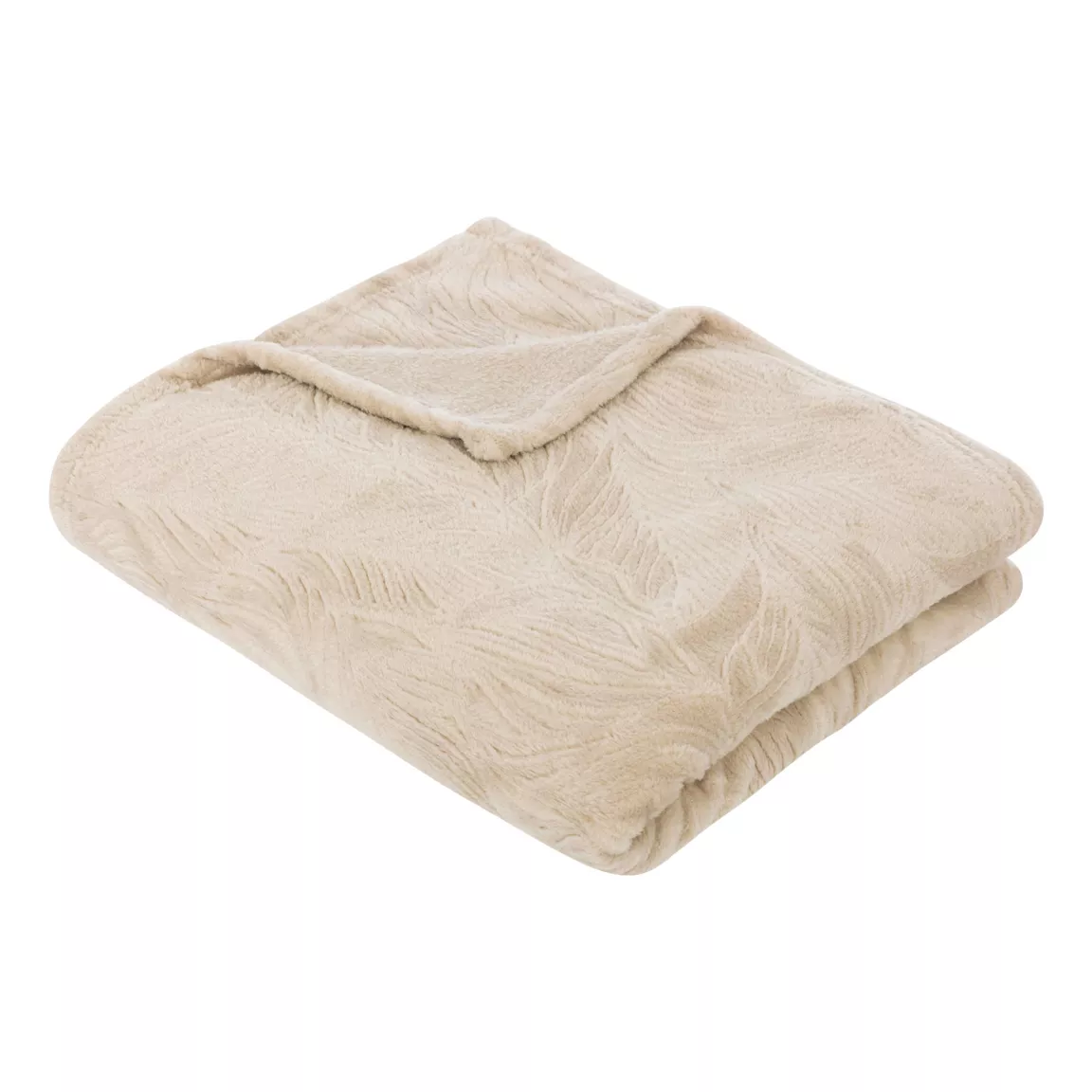 Plaid doux flanelle (125 x 150 cm) Ryo Beige