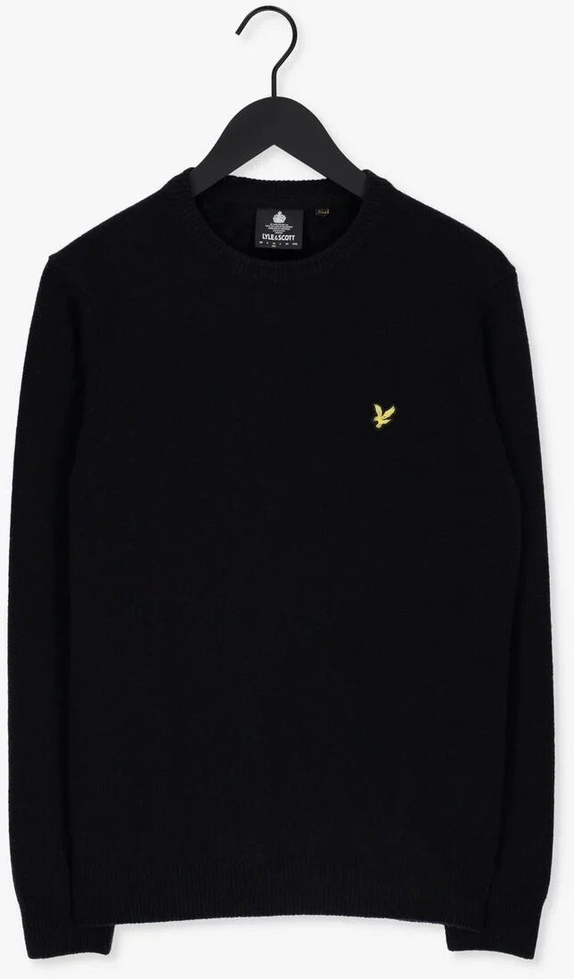 LYLE & SCOTT zwarte lyle & scott trui crew neck lambswool blend jumper