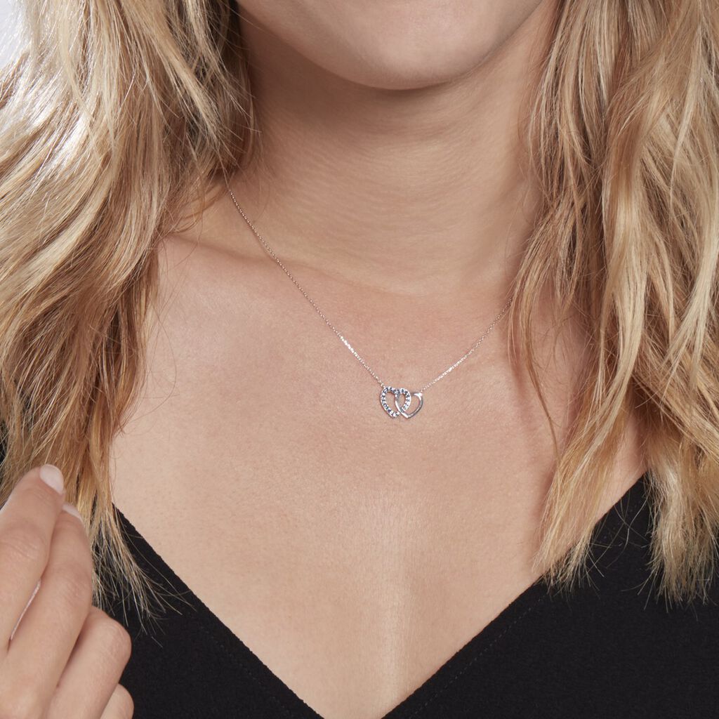 Collier Or Blanc Melisenda Saphirs
