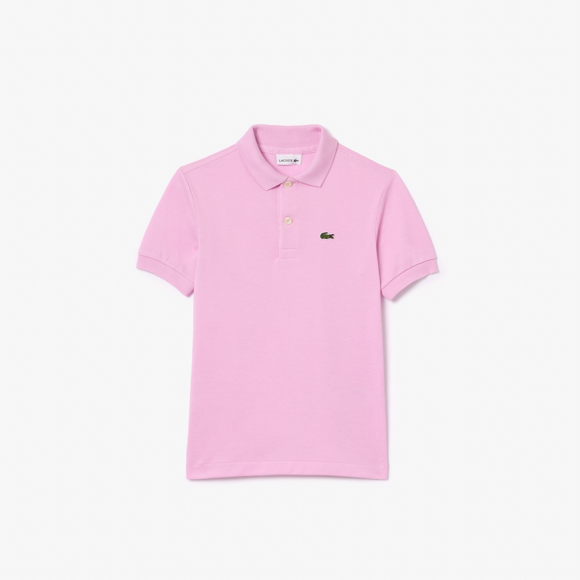 Polo enfant Lacoste regular fit en petit piqué uni Polos - Rose - Lacoste - Enfant