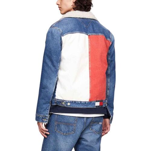 Tommy Jeans - REG SHERPA FLAG TRCKR Azul