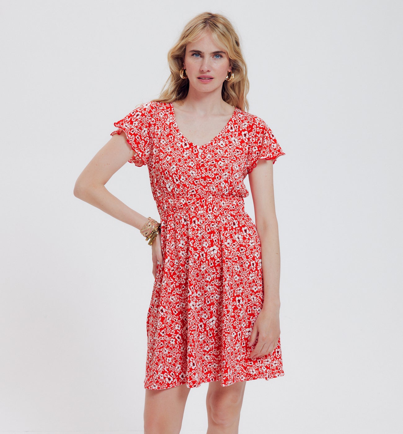 Robe imprimée Femme - Imprimé rouge