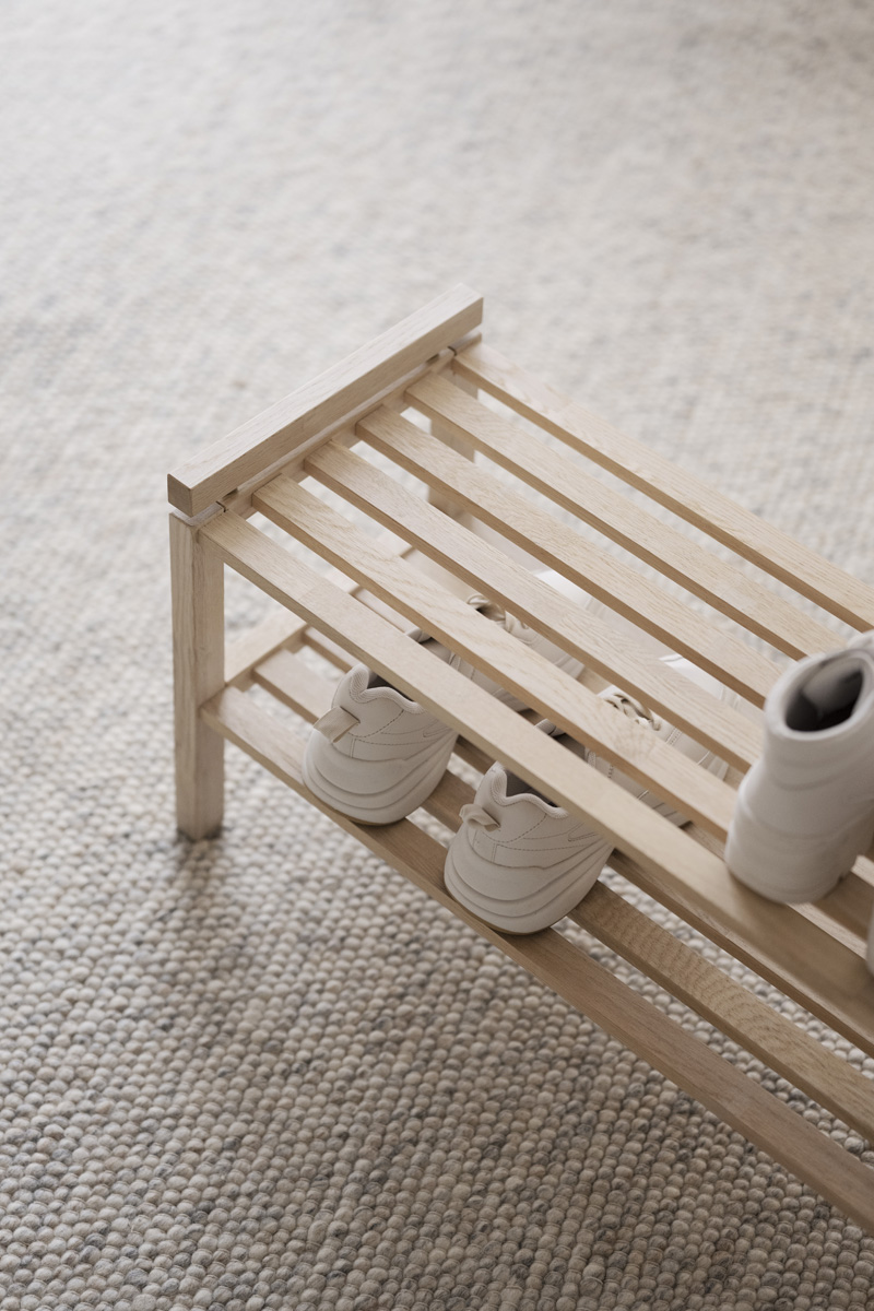 Schoenenrek Confetti hout Whitewash