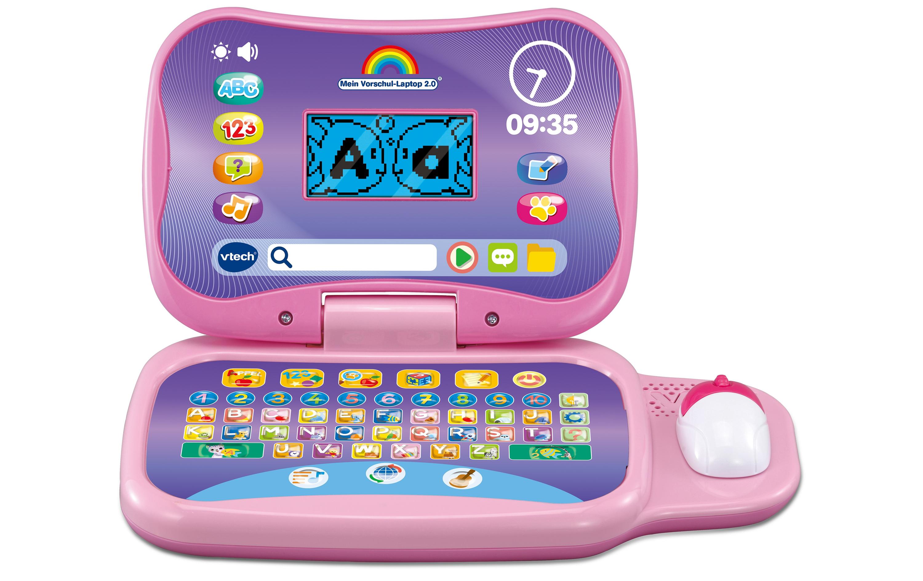 Mein Vorschul-Laptop 2.0 pink -DE-Lerncomputer mit beleuchtetem LCD-Bildschirm