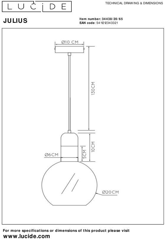 Lucide Julius Hanglamp
