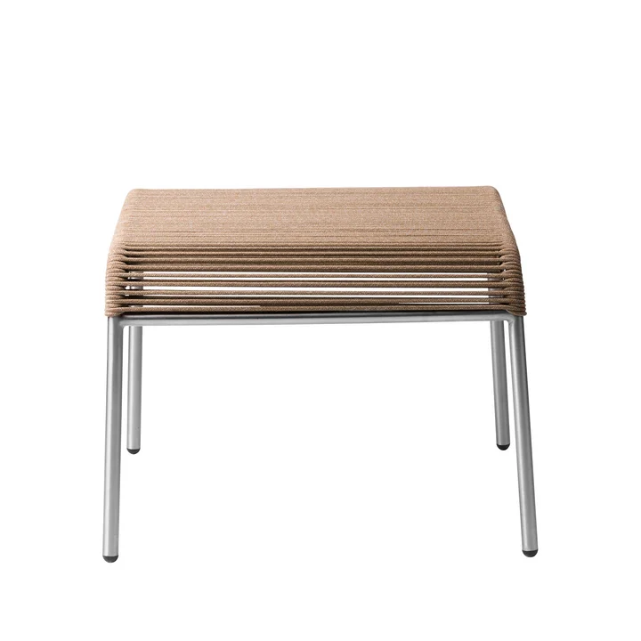 FDB Møbler - M20L Teglgård Hocker Outdoor, Kordel braun