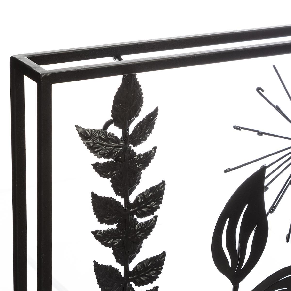 DECO MURALE METAL FEUILLE 40X40CM