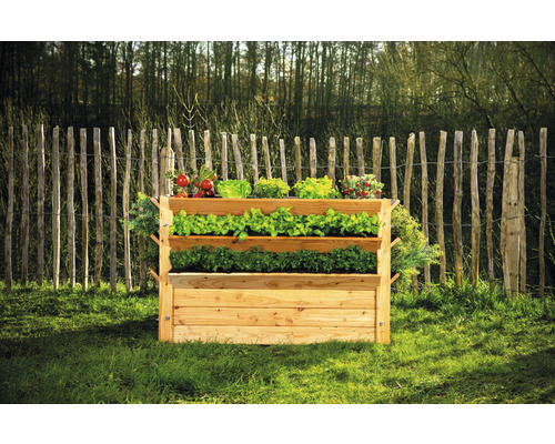 Premium verhoogde tuinbak WESTMANN maat XXL 124 x 91 x 73 cm naturel