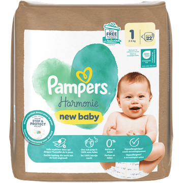 Pampers Harmonie Luiers Maat 1, 22 Luiers