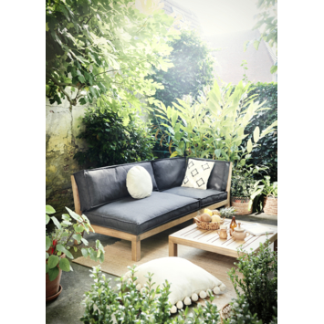 Hoekset palletkussen Urban zwart - set van 3