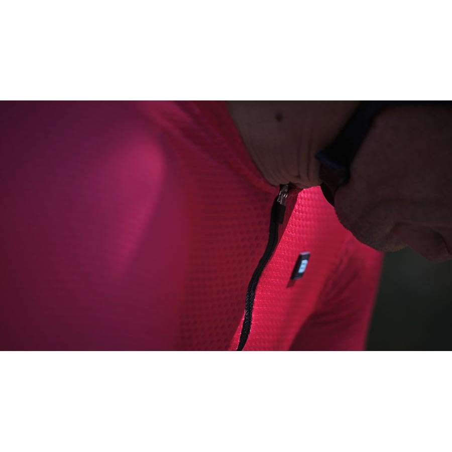 Biehler Signature³ Neon Mesh Fietsshirt Korte Mouwen Rood Heren